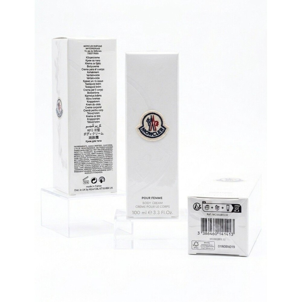 Authentic Moncler Pour Femme Body Cream Lotion 100ml 3.3oz New Sealed Gift Paris
